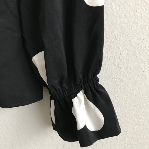 Studio Park x Shawn Killinger Woven Long Sleeve Bow Blouse -Heart (sz L) a520768 - Picture 3 of 6